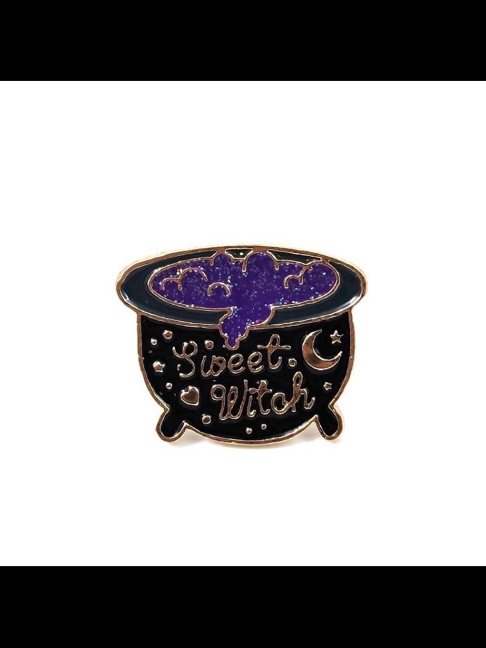 $2 Sweet Witch Enamel Pin $2 WITH ANY $10 ORDER OR MORE - Picture 2 of 4